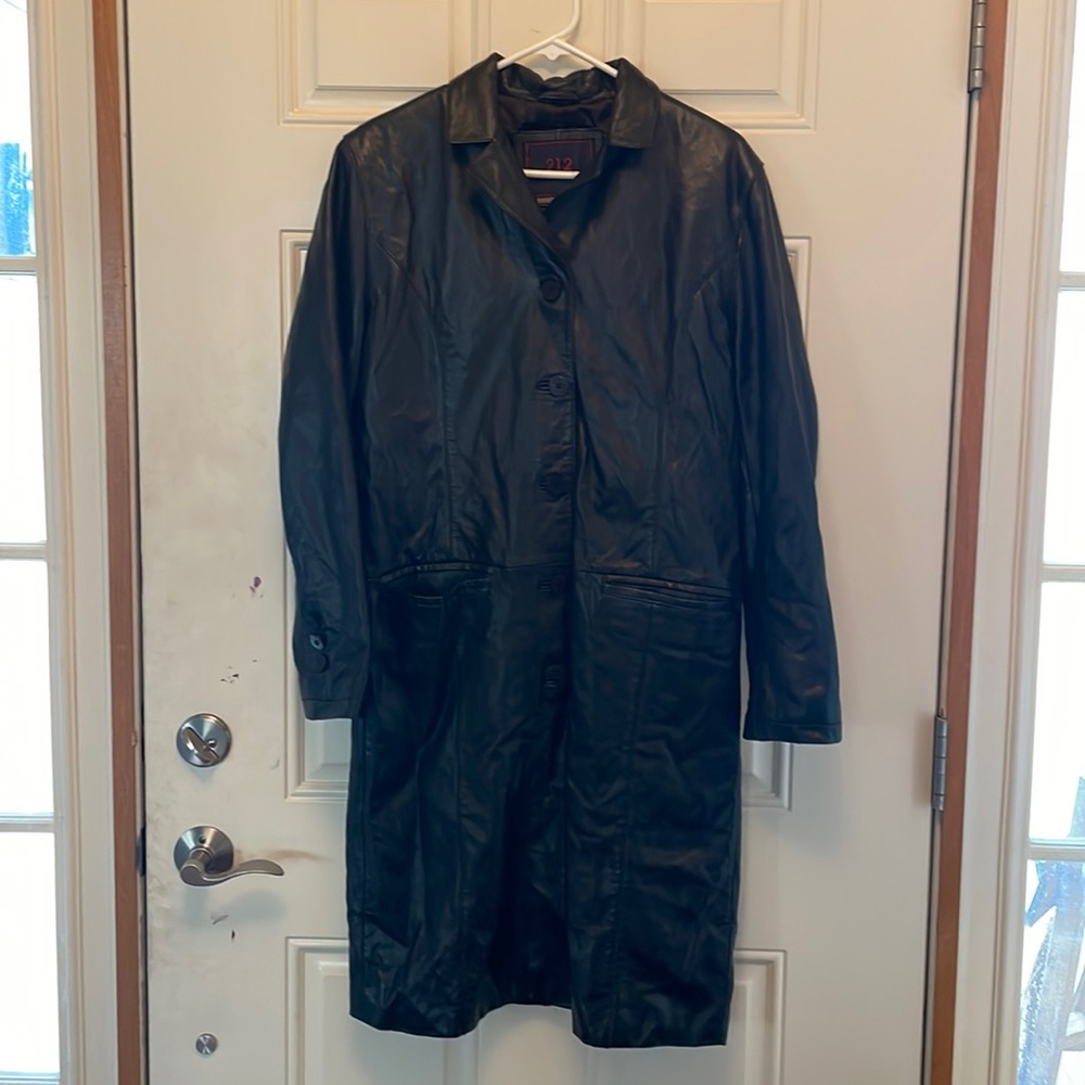 Italian leather women’s coat